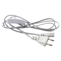 Шнур сетевой Ecola для светильника T5 с вилкой и выключателем 1м (10/100)