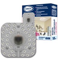 Модуль светодиодный для декоративных светильников ТМ IONICH 18 Вт 1440 Лм 230 В 6500 К 140х140 мм IP