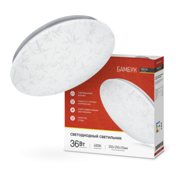 Светильник диодный InHome Deco Бамбук 36Вт D350x55мм 4000К IP40 2340Лм (10)