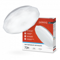 Светильник диодный Inhome Deco ДАЙМОНД 70Вт Ø496х85мм 6500К IP40 6300Лм