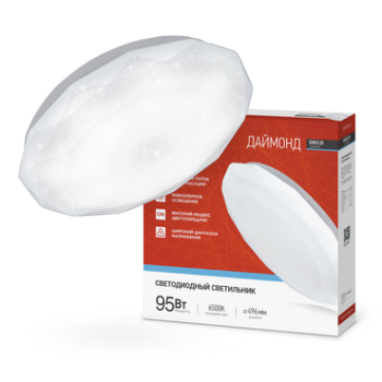 Светильник диодный InHome Deco ДАЙМОНД  95Вт d496х85мм 6500К IP40 10000Лм (4)