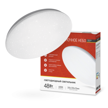 Светильник диодный серии DECO 48Вт 230В 4000К 3120лм 350х55мм НОЧНОЕ НЕБО IN HOME