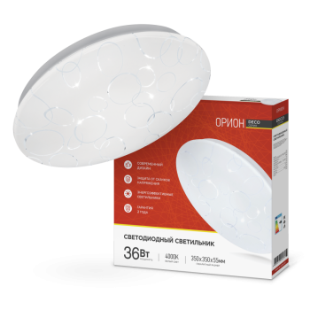 Светильник диодный InHome Deco Орион 36Вт D350x55мм 4000К IP40 2340Лм (10)