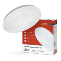 Светильник диодный InHome Deco Орион 36Вт D350x55мм 6500К IP40 2340Лм (10)