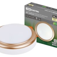 Светильник диодный TDM ДПО Антарес 15Вт D180x66мм 4000К IP54 1150Лм золото (20)