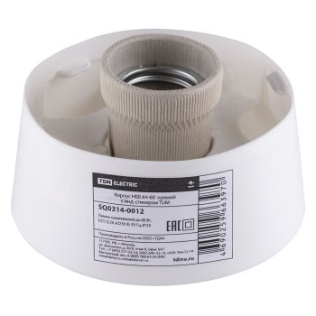 Основание прямое Е27 НББ TDM пластик штрихкод (24)