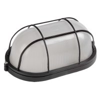 Светильник НБП/НПП General E27 60Вт IP65 215х105х80мм овал черный реш. (10)