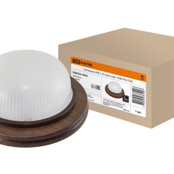 Светильник Е27 герметичный НПБ1101 100Вт D283x108мм IP54 TDM венге (4)