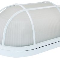 Светильник Е27 герметичный НПБ1202 100Вт 280x180x117мм овал IP54 решётка TDM белый (8)