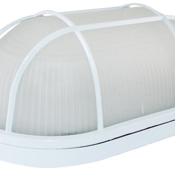 Светильник Е27 герметичный НПБ1202 100Вт 280x180x117мм овал IP54 решётка TDM белый (8)