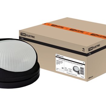 Светильник Е27 герметичный НПБ1307 60Вт D190x85мм IP54 ресничка TDM черный (12)