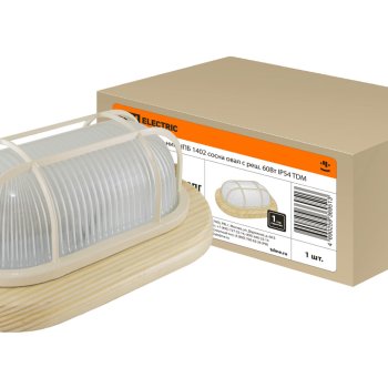 Светильник Е27 герметичный НПБ1402 60Вт 232x145x88мм овал IP54 решётка TDM сосна (8)