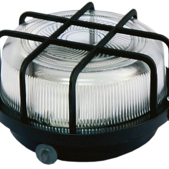 Светильник Е27 герметичный НПП03-100-005 100Вт D212x104мм IP54 решётка TDM черный (5)