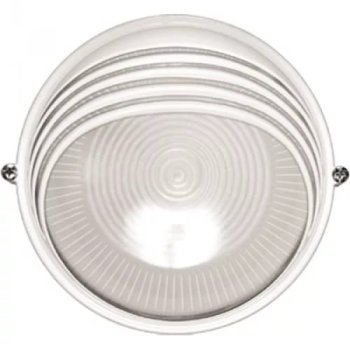 Светильник Е27 герметичный 1107 100Вт D241x125мм IP54 ресничка IEK белый (8)