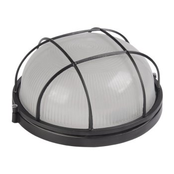 Светильник Е27 герметичный 1302 60Вт D192x100мм IP54 решетка IEK черный (12)