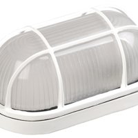 Светильник Е27 герметичный 1402 60Вт 212x105x100мм овал IP54 решетка IEK белый (12)