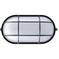 Светильник Е27 герметичный 1402 60Вт 212x105x100мм овал IP54 решетка IEK черный (12)