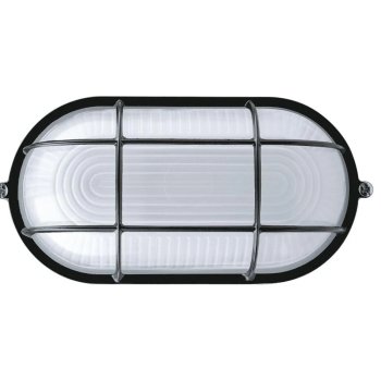 Светильник Е27 герметичный 1402 60Вт 212x105x100мм овал IP54 решетка IEK черный (12)