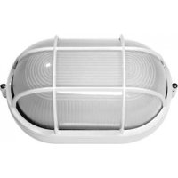 Светильник Е27 герметичный 1201S 100Вт 270x110x115мм овал IP54 решетка Camelion белый (8)