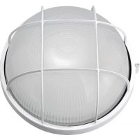 Светильник Е27 герметичный 1301S 60Вт D235x100мм IP54 решетка Camelion белый (10)