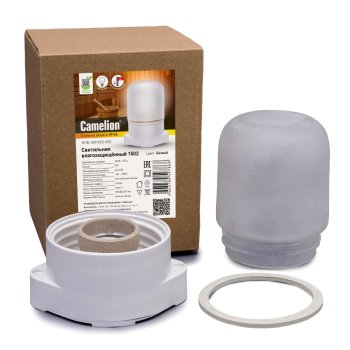 Светильник Е27 герметичный 60Вт D84x107мм Е27 IP54 белый 125°С Camelion 1502S (15)