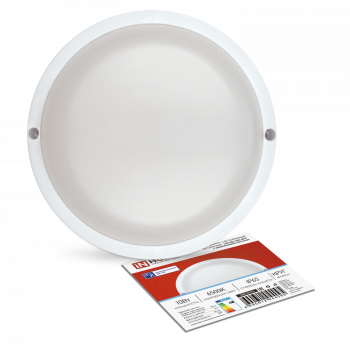 Светильник диодный герметичный 10Вт 6500К IP65 круг d115х38мм 900Лм Микр датчик InHome СПП МД-1065 (40)