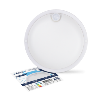 Светильник диодный герметичный 10Вт 6500К IP65 круг ø135х38мм 900Лм ИК датчик Neox СПП ИД-1065 (40)