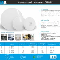 Светильник диодный герметичный 24Вт 5000K IP65 ø298х45мм 1920Лм PRE BLK черный (20)