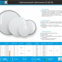 Светильник диодный герметичный 40Вт 5000К IP65 d375х46мм 3500Лм  PRE BLK черный (20)