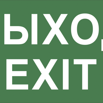 Этикетка информационная самоклеящаяся 240х90мм "Выход-EXIT" ДПА IP20/54 IEK (10)