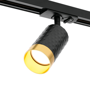 Светильник трековый GU10 Wolta чёрный/золото CELLA D55x165мм (1)