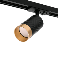 Светильник трековый GU10 Wolta чёрный/золото LINEA D55x165мм (1)