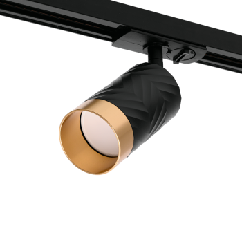Светильник трековый GU10 Wolta чёрный/золото LINEA D55x165мм (1)