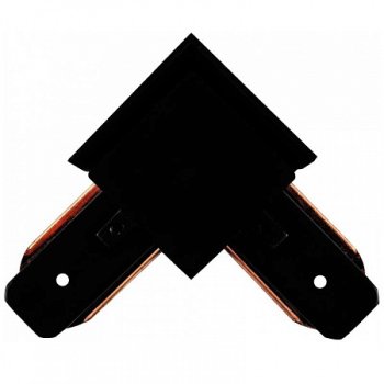 Коннектор трек L-угловой черный General (100)