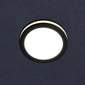 Светильник точечный круг  7Вт 4500К General 620Лм 85х32мм отверст Ø70мм черный (100)