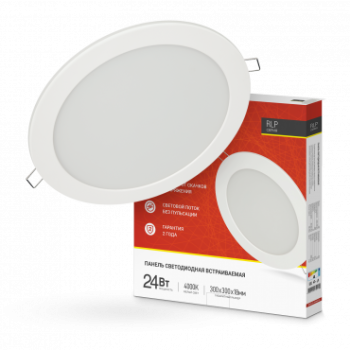 Светильник точечный круг 24Вт InHome RLP-eco 4000К 1680Лм d300мм белый (20)