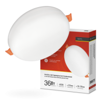 Панель светодиодная встраиваемая безрамочная RLP-FL 36Вт 230В 4000К 2520Лм 225мм с рег. монтаж. 50-210