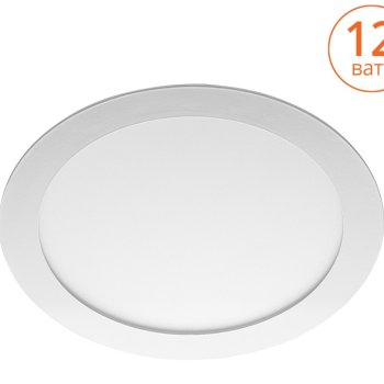 Светильник точечный круг 12Вт D145х33мм 4000К Wolta DLUS белый 960Лм (10)