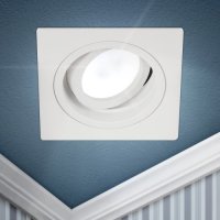 Светильник точечный MR16 белый Эра KL85 WH MR16/GU5.3 92*92*34 мм/80мм (100)