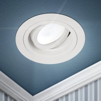 Светильник точечный карданный MR16 белый Эра KL84 WH GU5.3 (10)