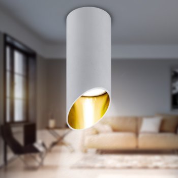 Светильник точечный накладной MR16 белый/золото Эра OL26 WH GU10