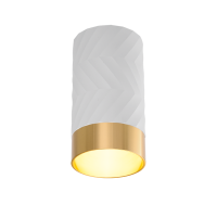 Светильник накладной GU10 белый/золото LINEA D55x100мм Wolta (1)