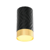Светильник накладной GU10 чёрный/золото LINEA D55x100мм Wolta (1)