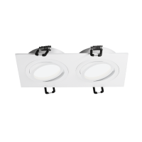 Светильник точечный 2хGU5.3 карданный квадратный белый ALTO 175x92x22мм Wolta (1)