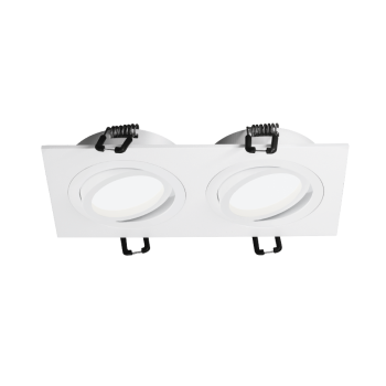 Светильник точечный 2хGU5.3 карданный квадратный белый ALTO 175x92x22мм Wolta (1)