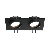 Светильник точечный 2хGU5.3 карданный квадрантый чёрный ALTO 175x92x22мм Wolta (1)