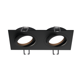 Светильник точечный 2хGU5.3 карданный квадрантый чёрный ALTO 175x92x22мм Wolta (1)
