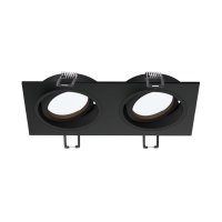 Светильник точечный 2хGU5.3 карданный квадратный чёрный ALTO 175x92x25мм Wolta (1)