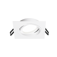 Светильник точечный GU5.3 карданный квадратный белый ALTO 92x25мм Wolta (1)