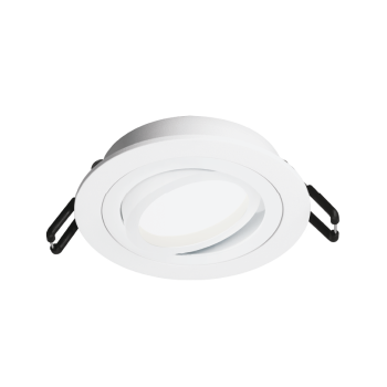 Светильник точечный GU5.3 карданный круглый белый ALTO D92x22мм Wolta (1)